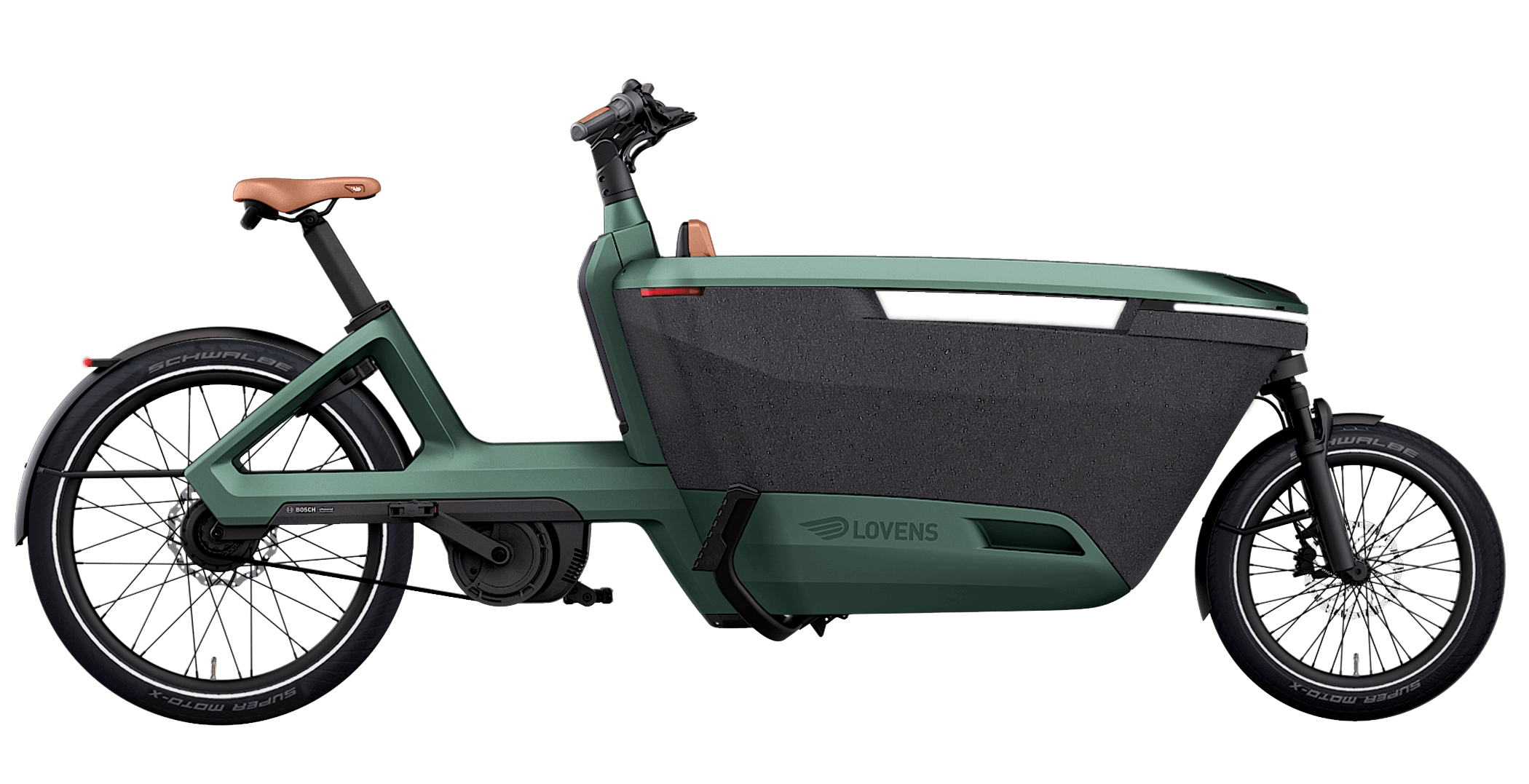 Lovens Explorer 2 Avenue Green with brown styling kit