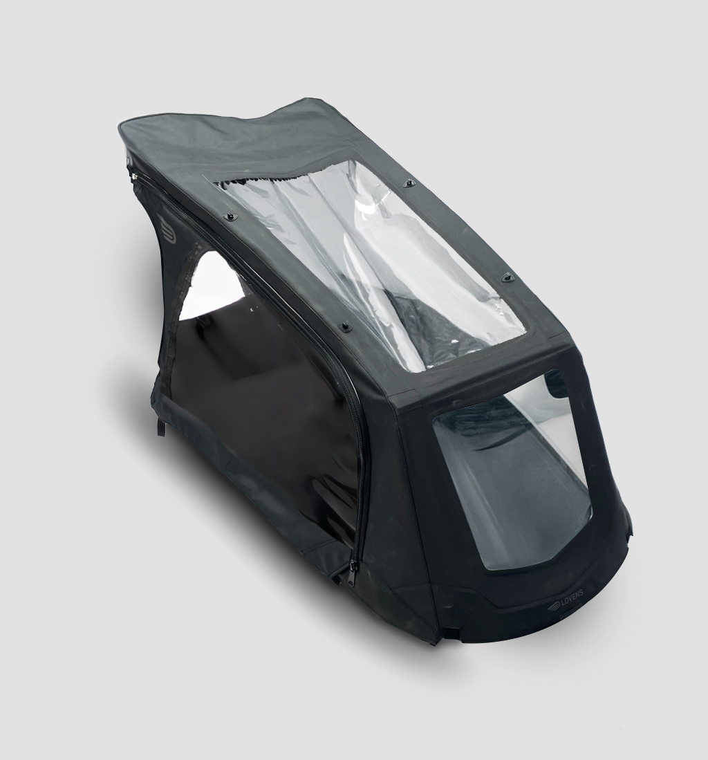 Foldable raincover Lovens Explorer cargo bike